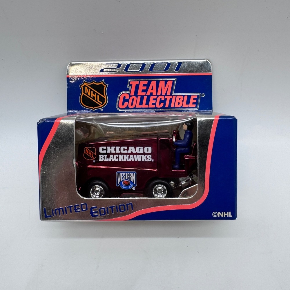 White Rose Collectibles Zamboni Maroon Chicago Blackhawks 2001 NHL 1:50 Diecast